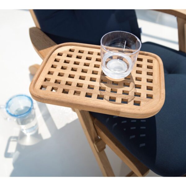 Solid Teak Cruise Liner Chair Drinks Holder