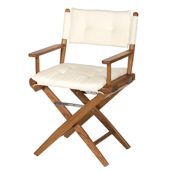 Teak Directors Chair with Cream Cushion