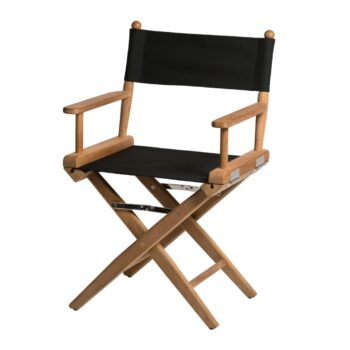 Teak Directors Chair with Black Canvas