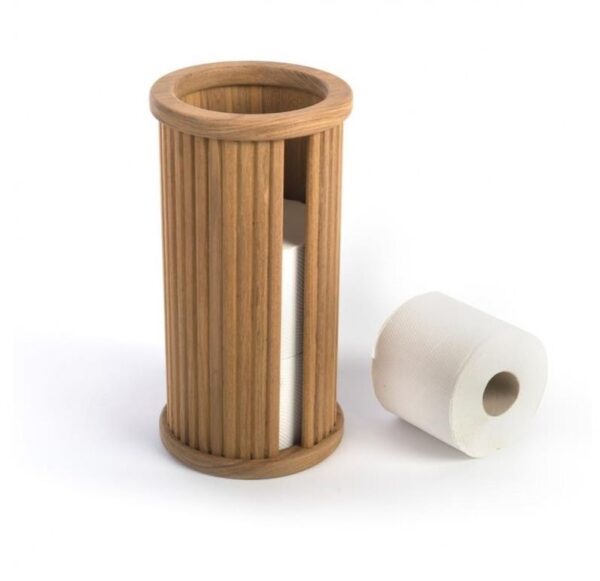 Teak Toilet Roll Holder