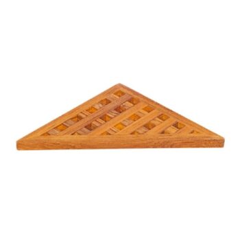 Teak Grating Corner Shelf