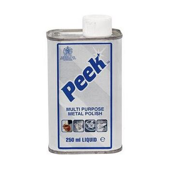 A small can of liquid peak polish.