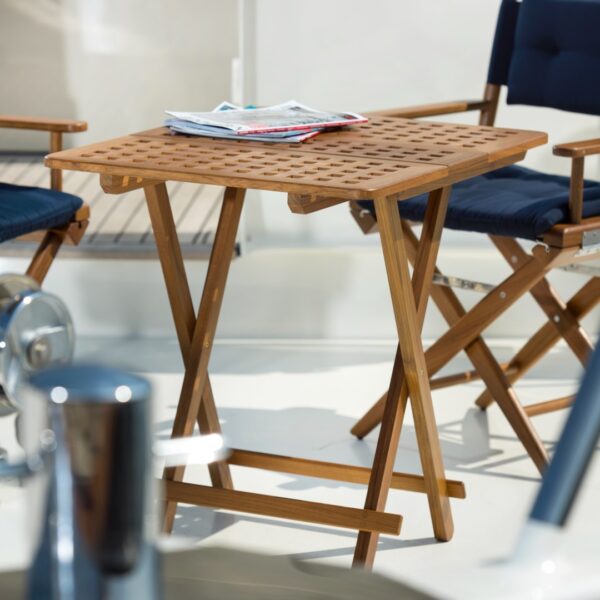 solid teak folding table