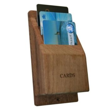 Solid Teak Card Holder