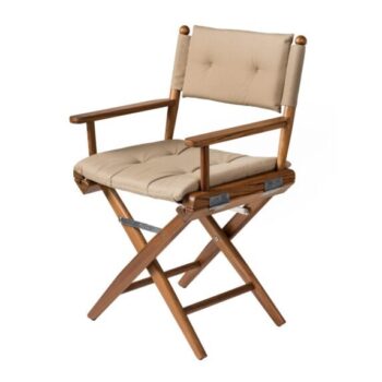 Teak Directors Chair with Forza Beige Cushion