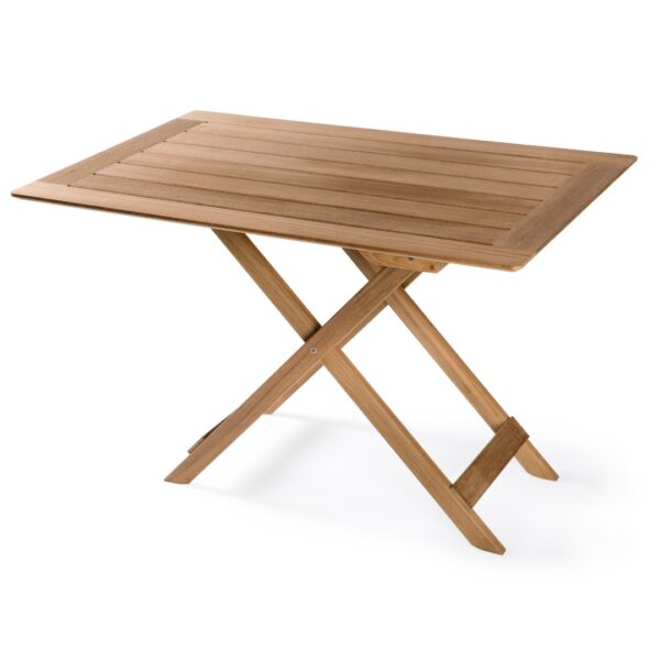 Solid Teak Folding Table Un-Oiled - Stockholm 2