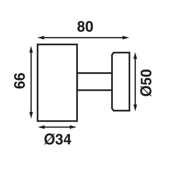 14 2093 D2USB LED Tube D2 Light Dimensions