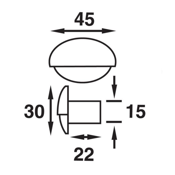 14 8871 LED Step Light Dimensions