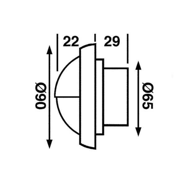 14 9491 Targa Courtesy Light Dimensions